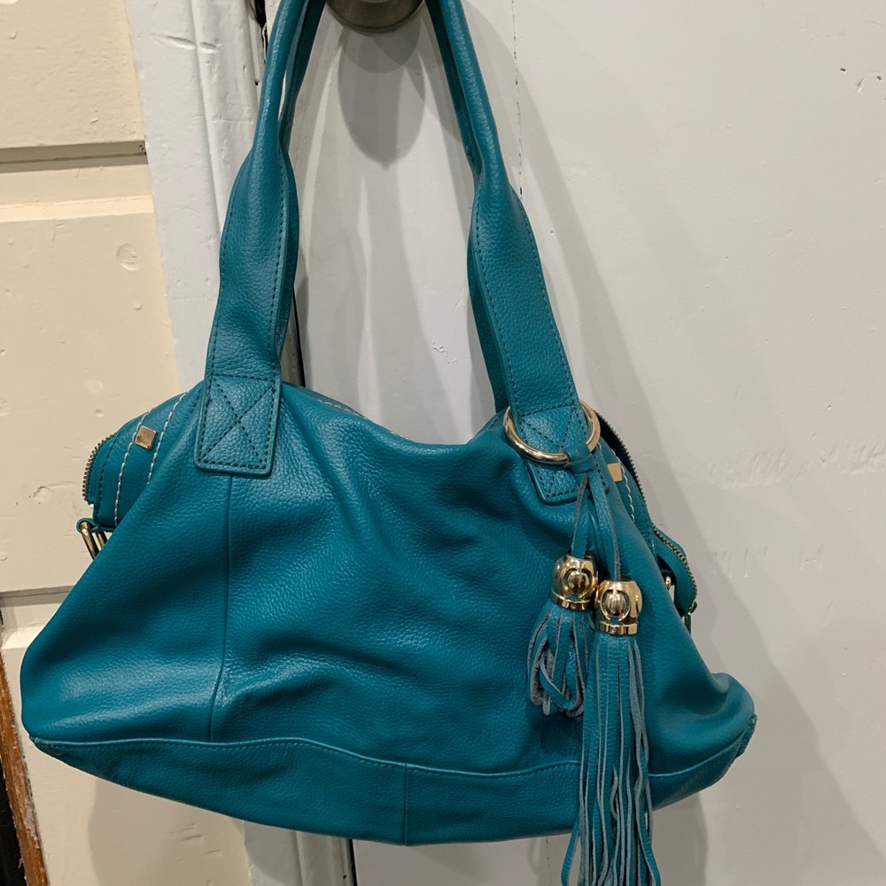 Cuore & Pelle turquoise purse